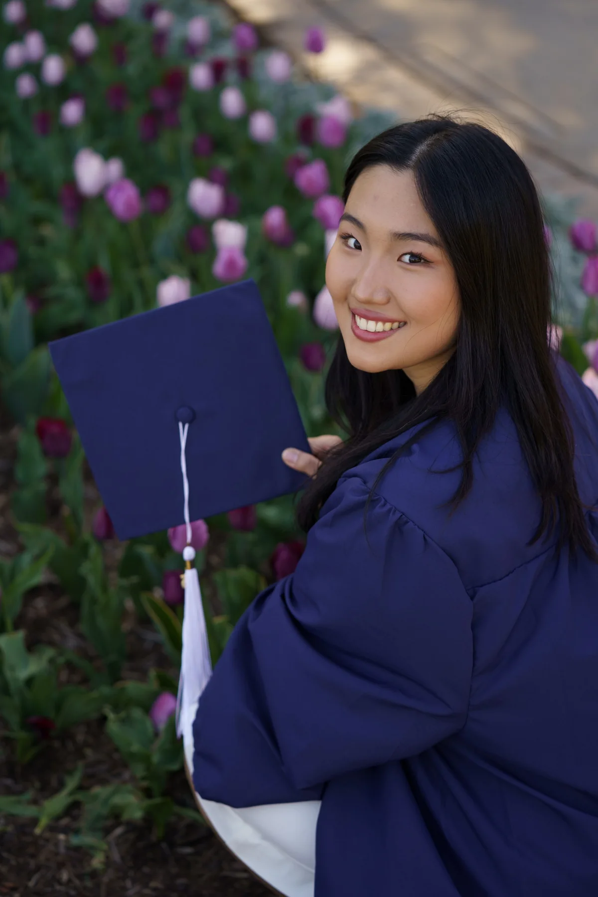 Graduation with flowers