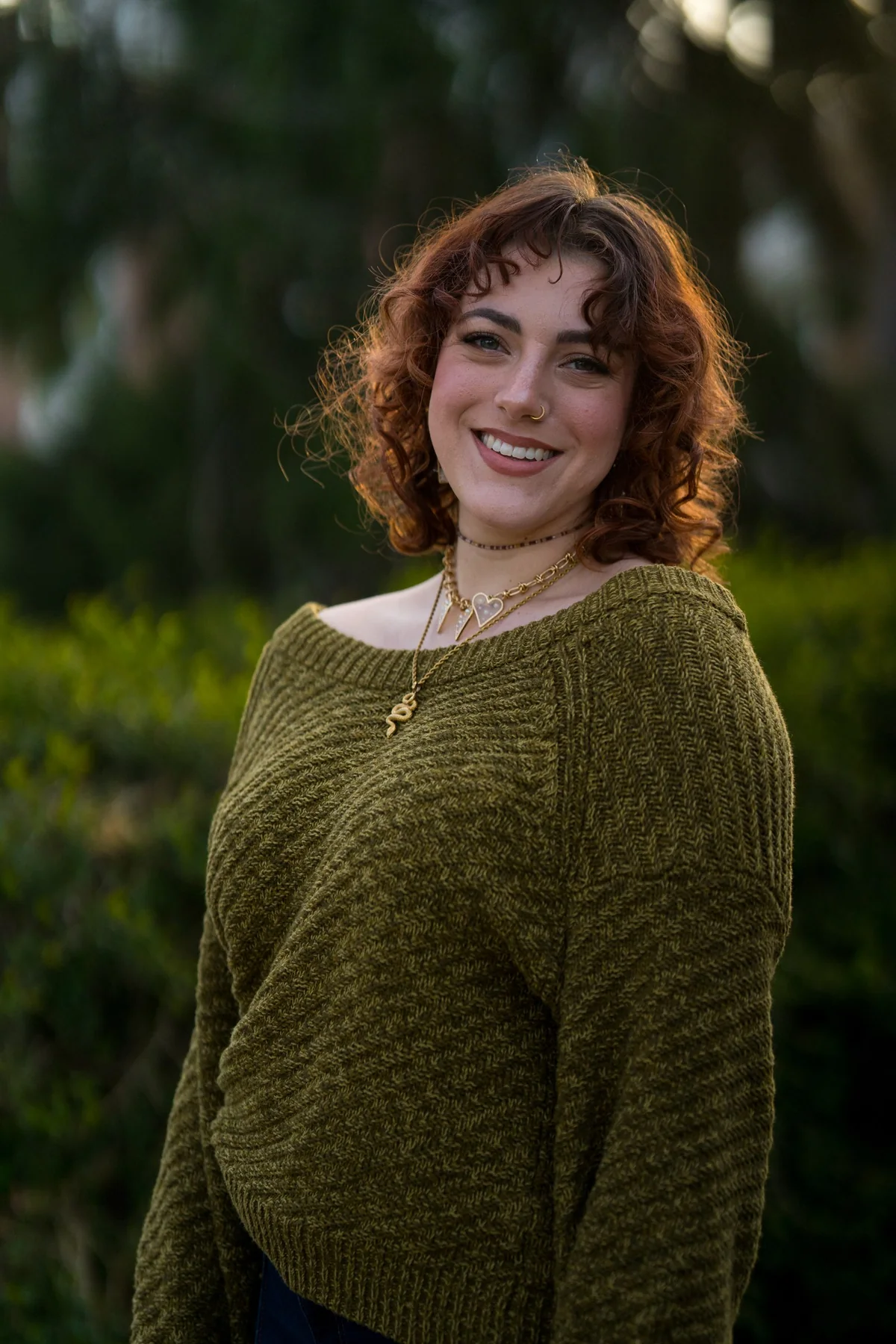 Outdoor portrait in green